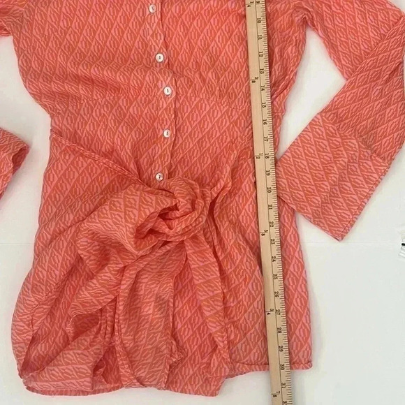 Free People Rillo Shirt Dress Wrap Skirt Bottom - Long Sleeve - Picture 9 of 13